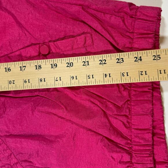 Vintage 90s Pacific Trail Hot Pink Windbreaker Jacket XL Hood Zip Pockets - Picture 10 of 10